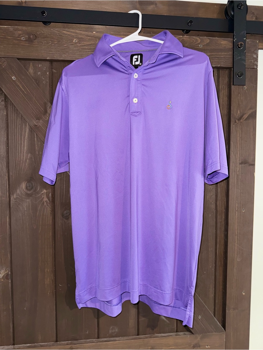 FootJoy Purple Short-Sleeve Golf Polo Size M